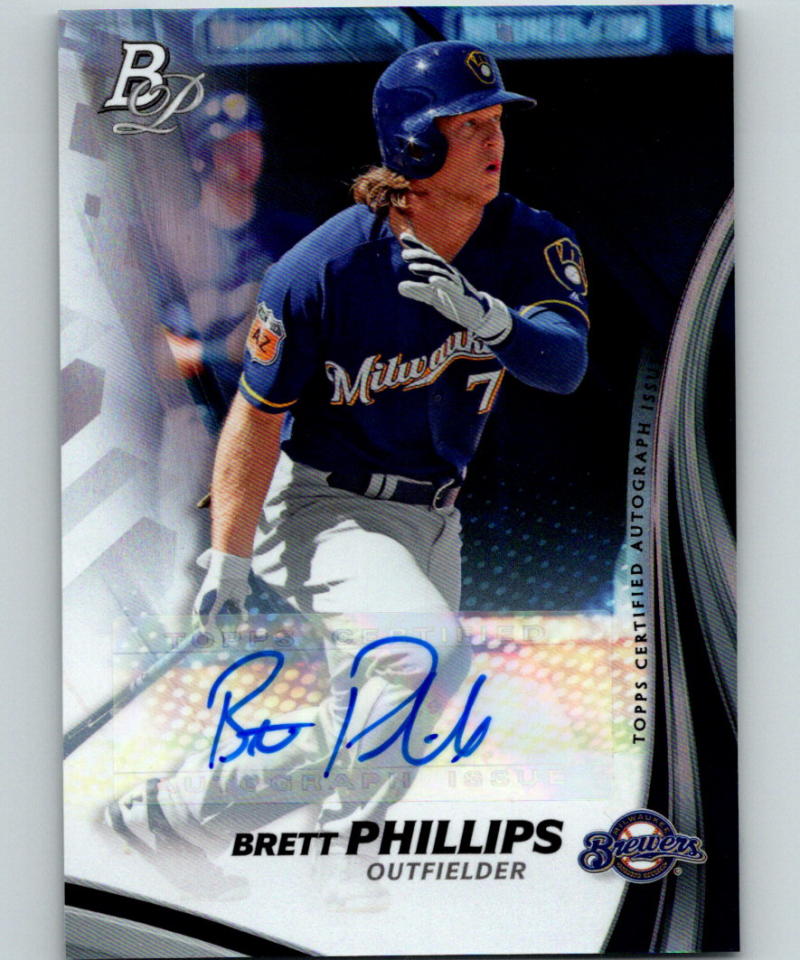 2017 Bowman Platinum Top Prospects Autographs Brett Phillips MINT Auto 07419