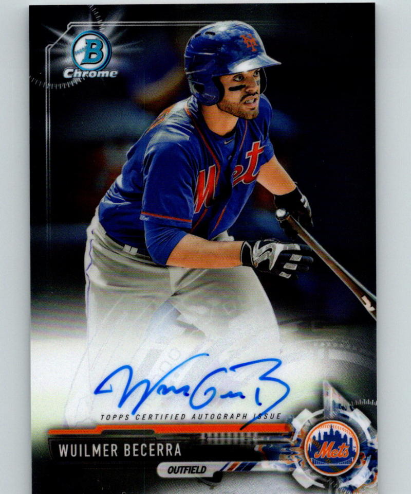 2017 Bowman Chrome Prospect Autographs Wuilmer Becerra MINT Auto 07422 Image 1