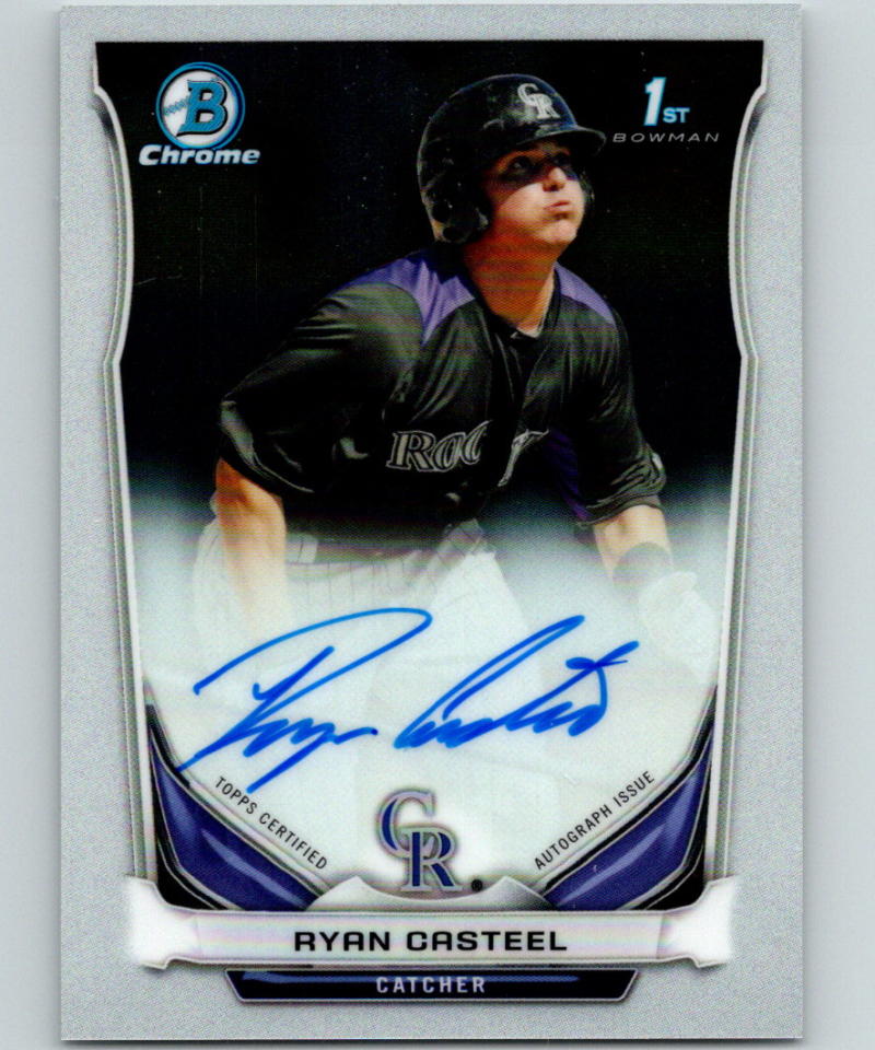 2014 Bowman Chrome Prospects Autographs Ryan Casteel RC Rookie Auto 07427