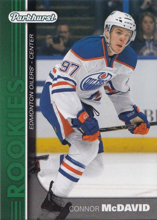 2015-16 Upper Deck Parkhurst Green CONNOR McDAVID Rookie UD RC Oilers Image 1