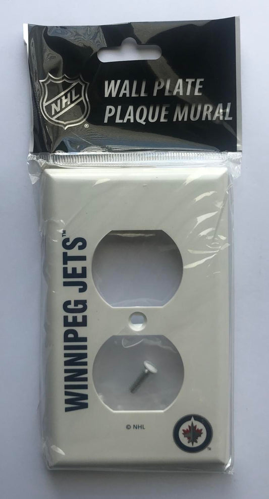 Winnipeg Jets Outlet Wall Plate Cover - Brand New with Screws  Image 1