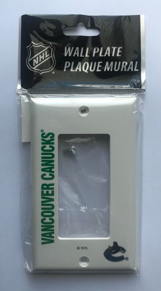 Vancouver Canucks Push Switch Wall Plate Cover - Brand New with Screws  Image 1