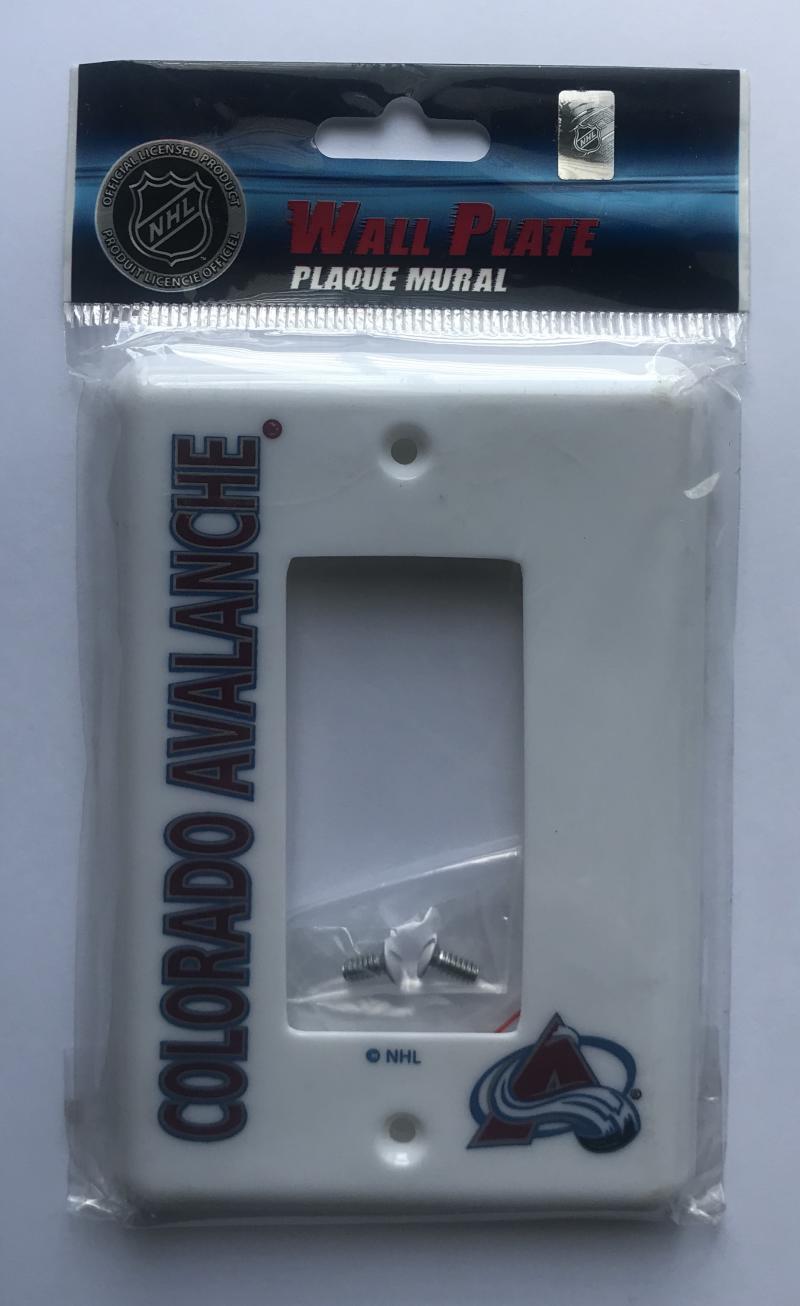 Colorado Avalanche Push Switch Wall Plate Cover - Brand New with Screws  Image 1