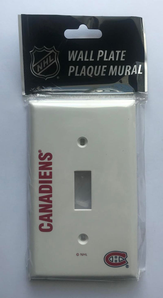 Montreal Canadiens Single Switch Wall Plate Cover - Brand New with Screws  Image 1