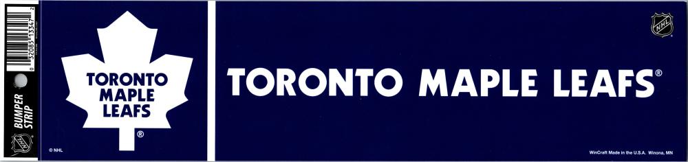 Toronto Maple Leafs (90's) 3" x 12" Bumper Strip  Sticker Decal