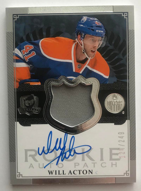 2013-14 Upper Deck The Cup #117 Will Acton Rookie Patch Auto 124/249 RC 07454 Image 1