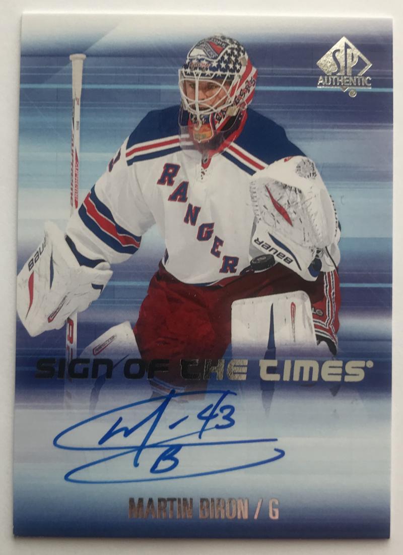 2015-16 SP Authentic Signs of the Times Martin Biron Auto 07463