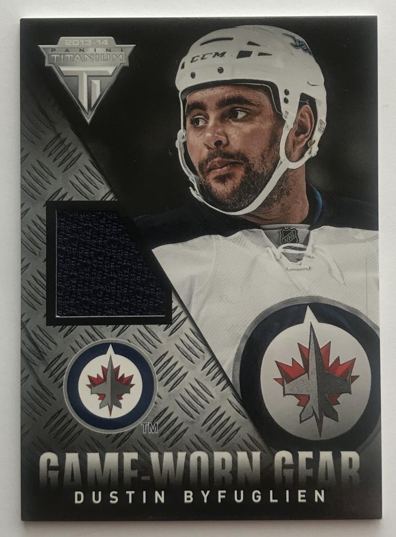 2013-14 Panini Titanium Game Worn Gear Dustin Byfuglien Jersey 07469 Image 1