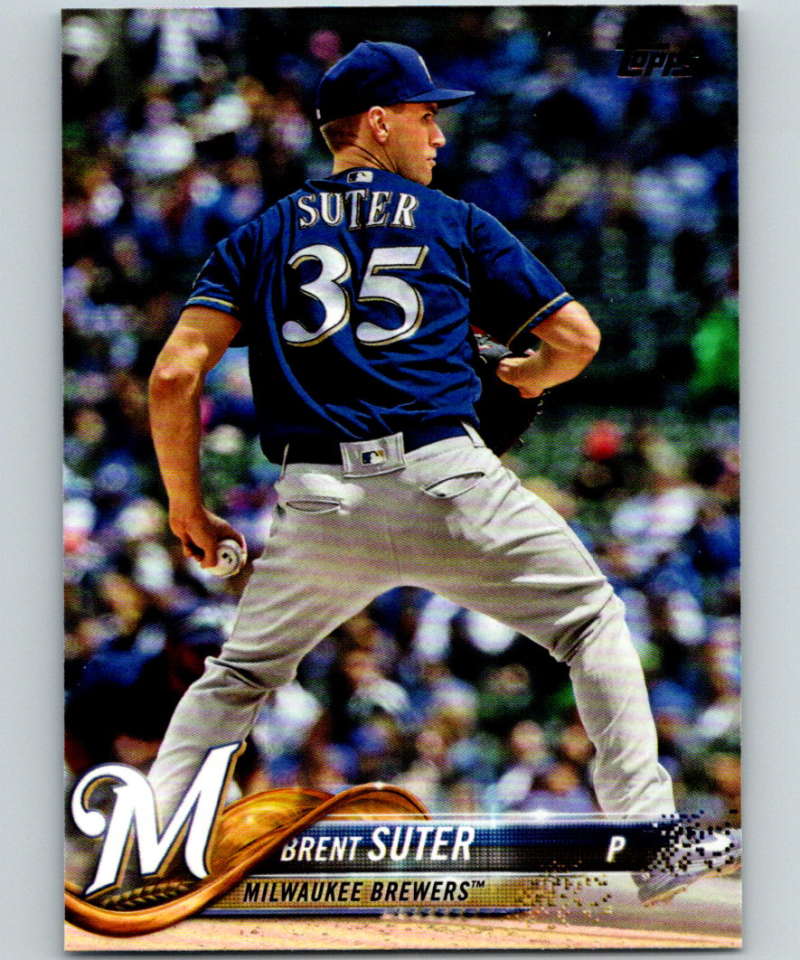 2018 Topps Update #US291 Brent Suter Like New Milwaukee Brewers  Image 1