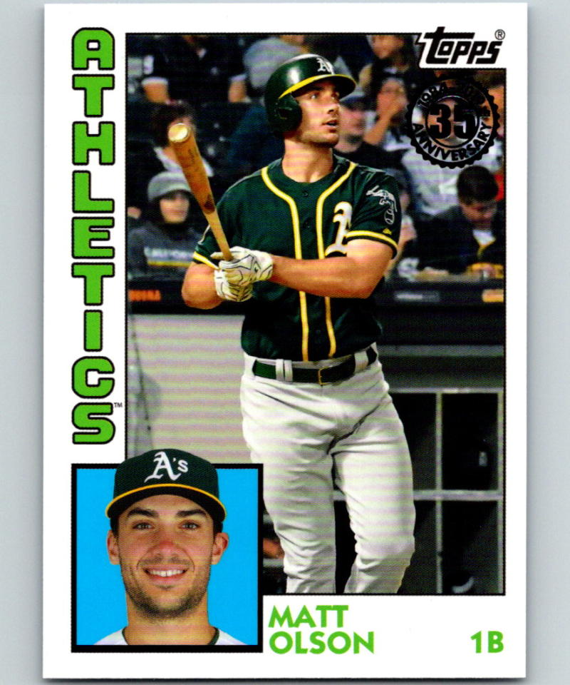 2019 Topps 1984 Topps #T84-55 Matt Olson MINT Oakland Athletics 07519 Image 1