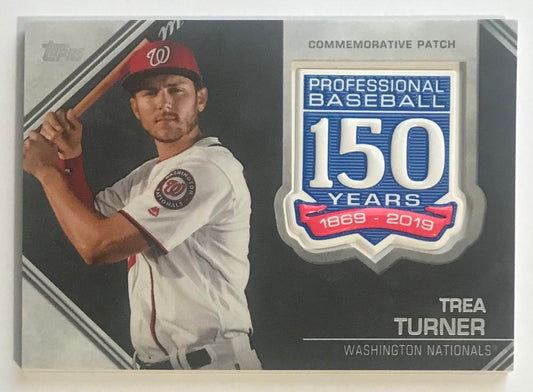 2019 Topps 150th Anniversary Commemorative Patches Trea Turner MINT 07524 Image 1