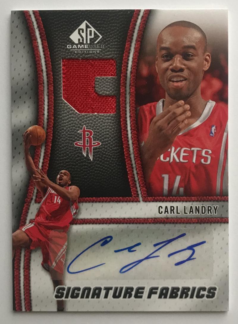 2009-10 SP Game Used Signature Fabrics #SFCL Carl Landry Jersey Auto 07542