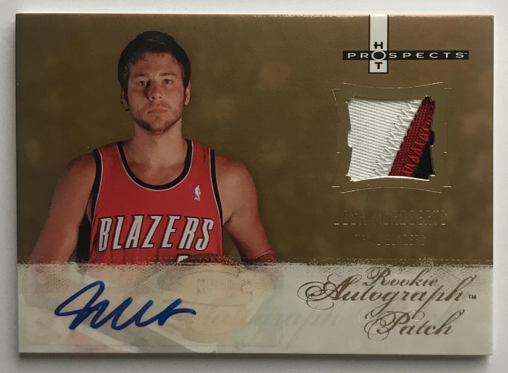 2007-08 Fleer Hot Prospects Josh McRoberts Rookie Patch Auto 543/599 RC 07554 Image 1