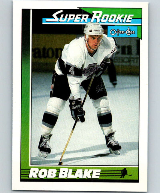 1991-92 O-Pee-Chee #6 Rob Blake SR Mint RC Rookie Los Angeles Kings