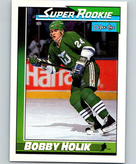 1991-92 O-Pee-Chee #7 Bobby Holik SR Mint RC Rookie Hartford Whalers  Image 1