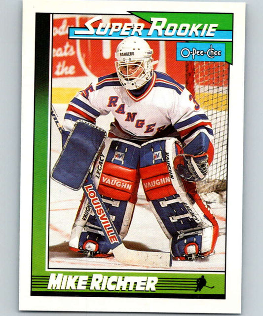 1991-92 O-Pee-Chee #11 Mike Richter SR Mint RC Rookie New York Rangers