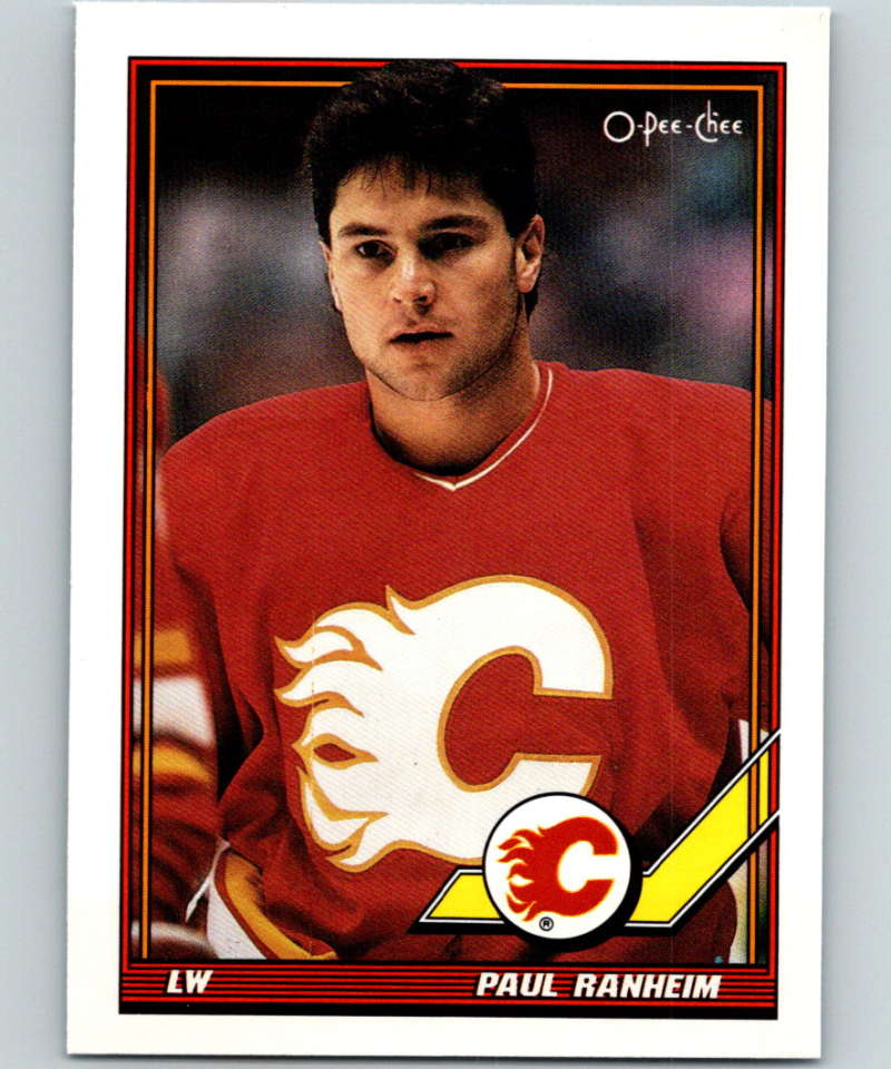 1991-92 O-Pee-Chee #15 Paul Ranheim Mint Calgary Flames  Image 1