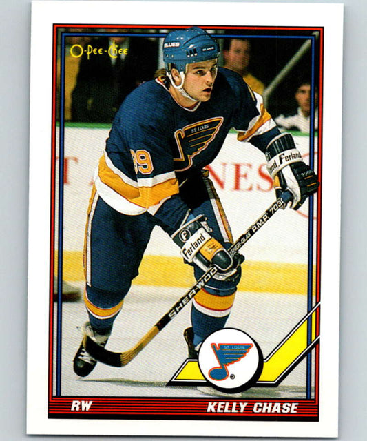 1991-92 O-Pee-Chee #23 Kelly Chase Mint St. Louis Blues  Image 1