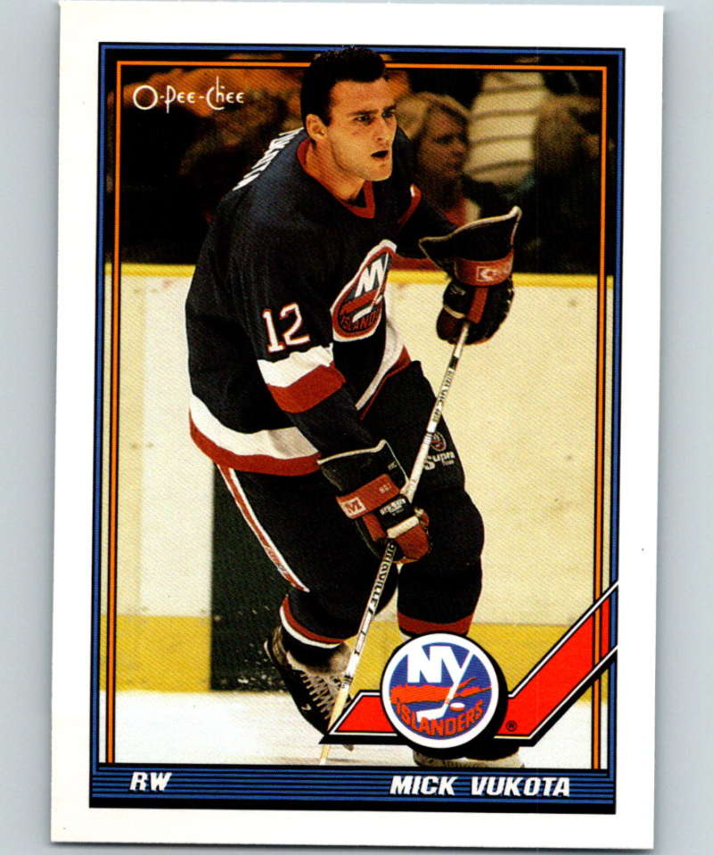 1991-92 O-Pee-Chee #25 Mick Vukota Mint New York Islanders  Image 1