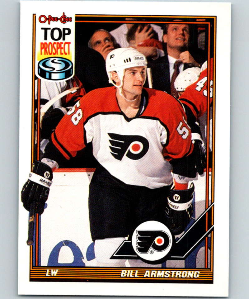 1991-92 O-Pee-Chee #36 Bill Armstrong Mint Philadelphia Flyers  Image 1