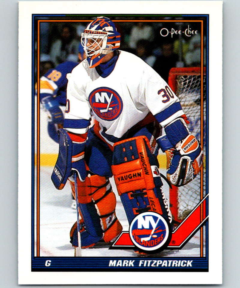 1991-92 O-Pee-Chee #47 Mark Fitzpatrick Mint New York Islanders  Image 1