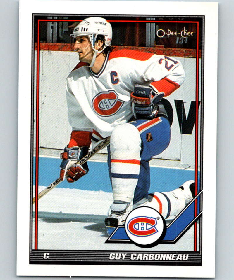 1991-92 O-Pee-Chee #54 Guy Carbonneau Mint Montreal Canadiens