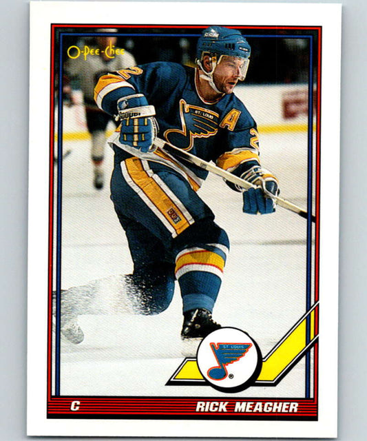 1991-92 O-Pee-Chee #58 Rick Meagher Mint St. Louis Blues  Image 1