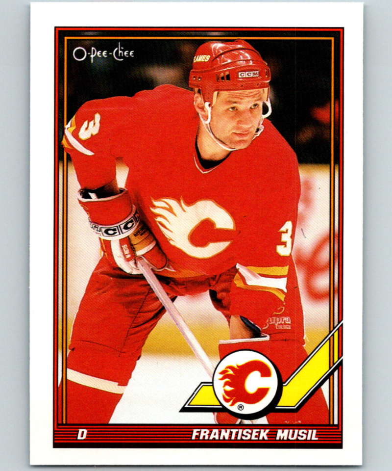 1991-92 O-Pee-Chee #68 Frank Musil Mint Calgary Flames  Image 1