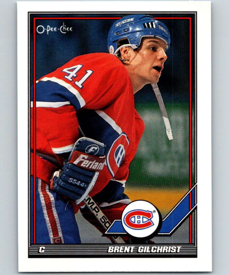 1991-92 O-Pee-Chee #90 Brent Gilchrist Mint Montreal Canadiens  Image 1