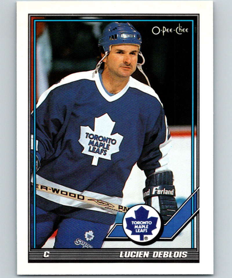1991-92 O-Pee-Chee #102 Lucien DeBlois Mint Toronto Maple Leafs  Image 1