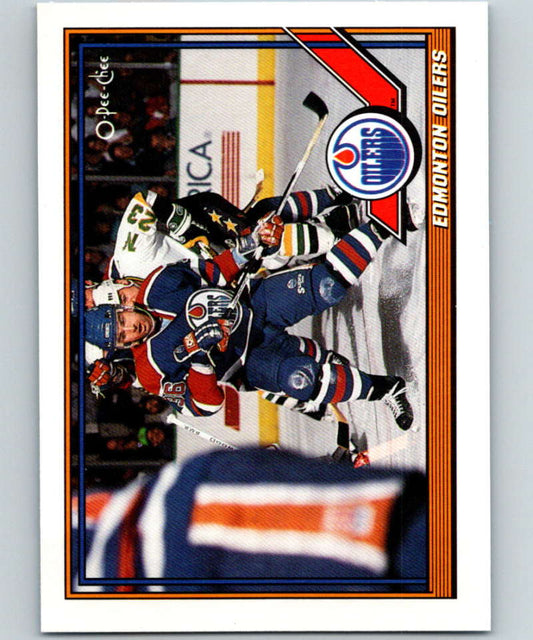 1991-92 O-Pee-Chee #103 Oilers Team Mint  Image 1