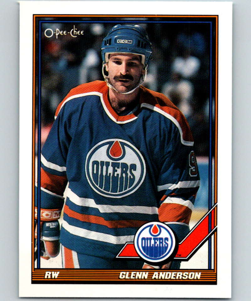 1991-92 O-Pee-Chee #124 Glenn Anderson Mint Edmonton Oilers  Image 1