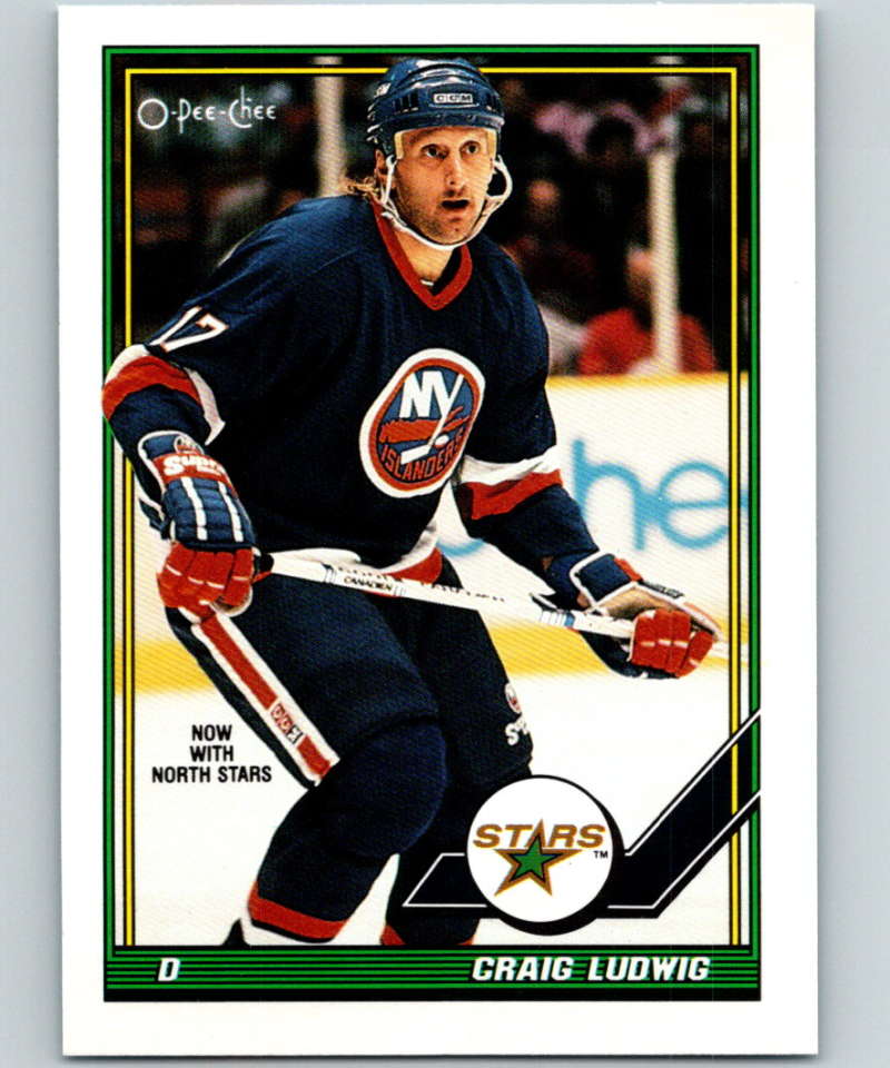 1991-92 O-Pee-Chee #150 Craig Ludwig Mint New York Islanders  Image 1