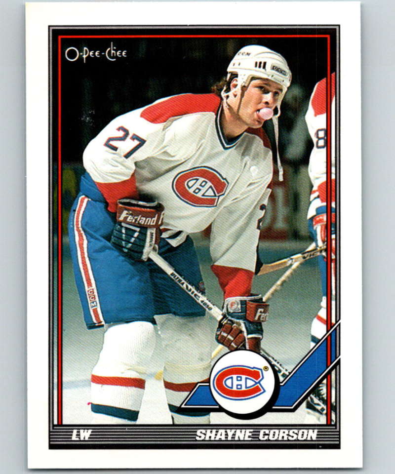 1991-92 O-Pee-Chee #157 Shayne Corson Mint Montreal Canadiens  Image 1
