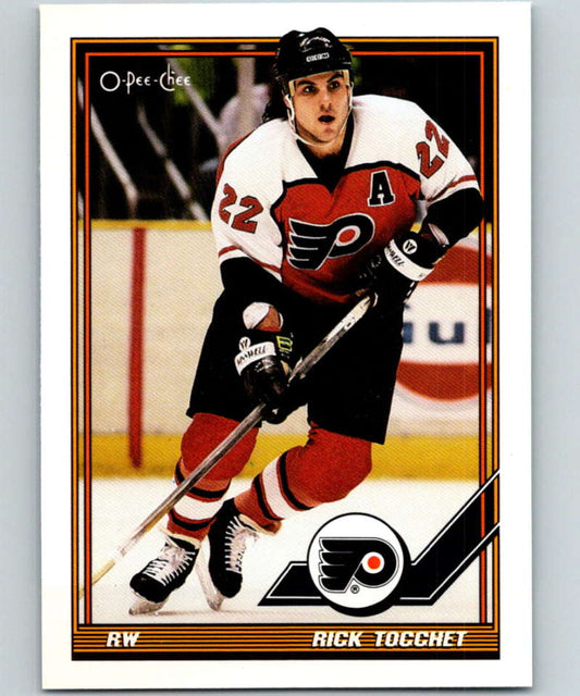 1991-92 O-Pee-Chee #160 Rick Tocchet Mint Philadelphia Flyers  Image 1