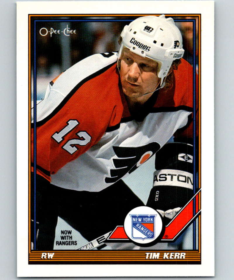 1991-92 O-Pee-Chee #164 Tim Kerr Mint Philadelphia Flyers  Image 1