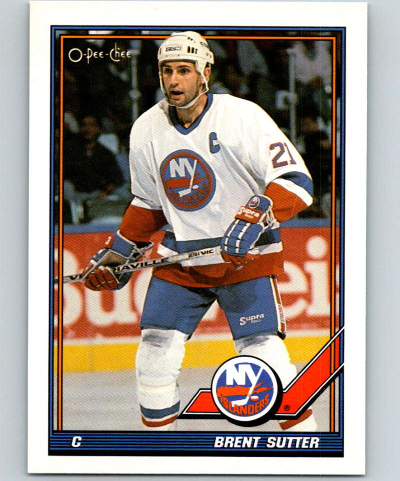 1991-92 O-Pee-Chee #165 Brent Sutter Mint New York Islanders  Image 1