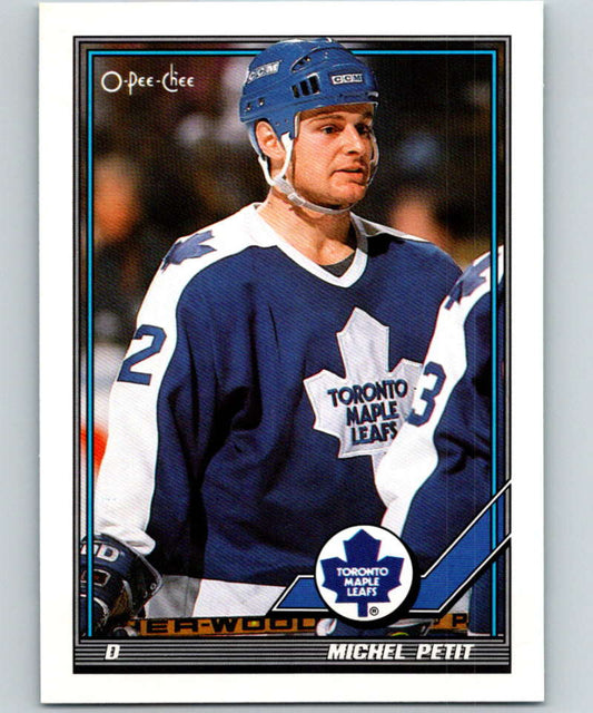1991-92 O-Pee-Chee #166 Michel Petit Mint Toronto Maple Leafs  Image 1