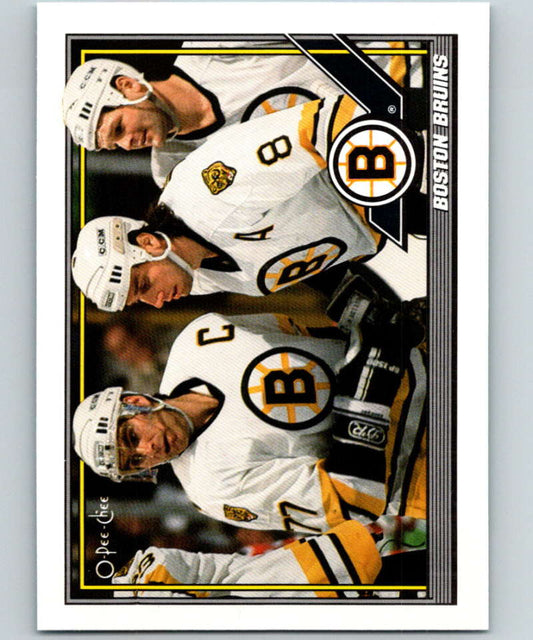 1991-92 O-Pee-Chee #170 Ray Bourque/Cam Neely Mint Boston Bruins  Image 1