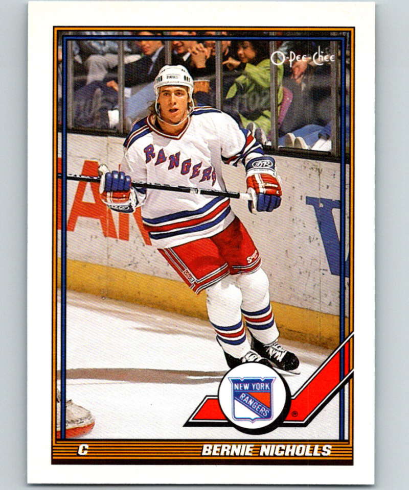 1991-92 O-Pee-Chee #174 Bernie Nicholls Mint New York Rangers  Image 1