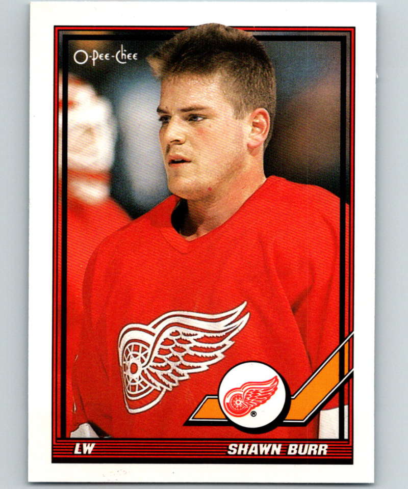 1991-92 O-Pee-Chee #184 Shawn Burr Mint Detroit Red Wings  Image 1