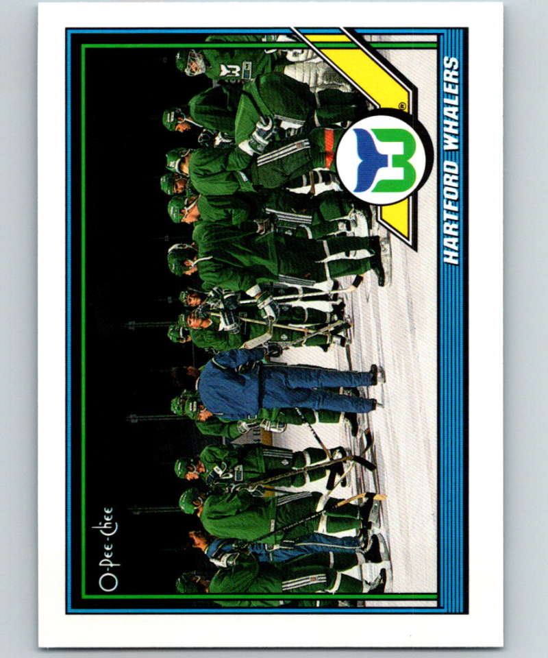 1991-92 O-Pee-Chee #185 Whalers Team Mint  Image 1
