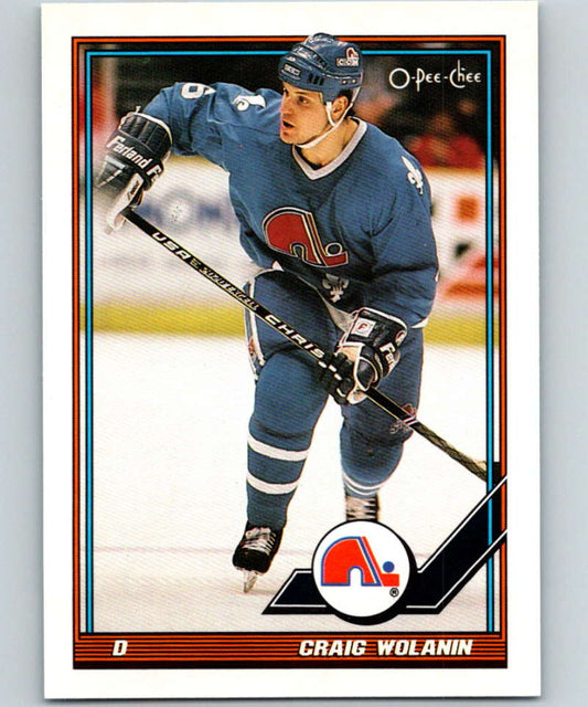 1991-92 O-Pee-Chee #199 Craig Wolanin Mint Quebec Nordiques  Image 1