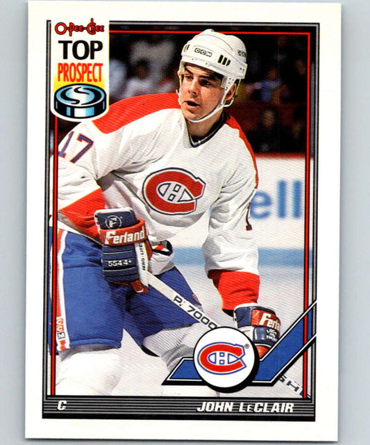 1991-92 O-Pee-Chee #209 John LeClair Mint RC Rookie Montreal Canadiens