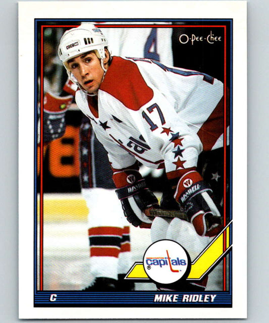 1991-92 O-Pee-Chee #245 Mike Ridley Mint Washington Capitals  Image 1