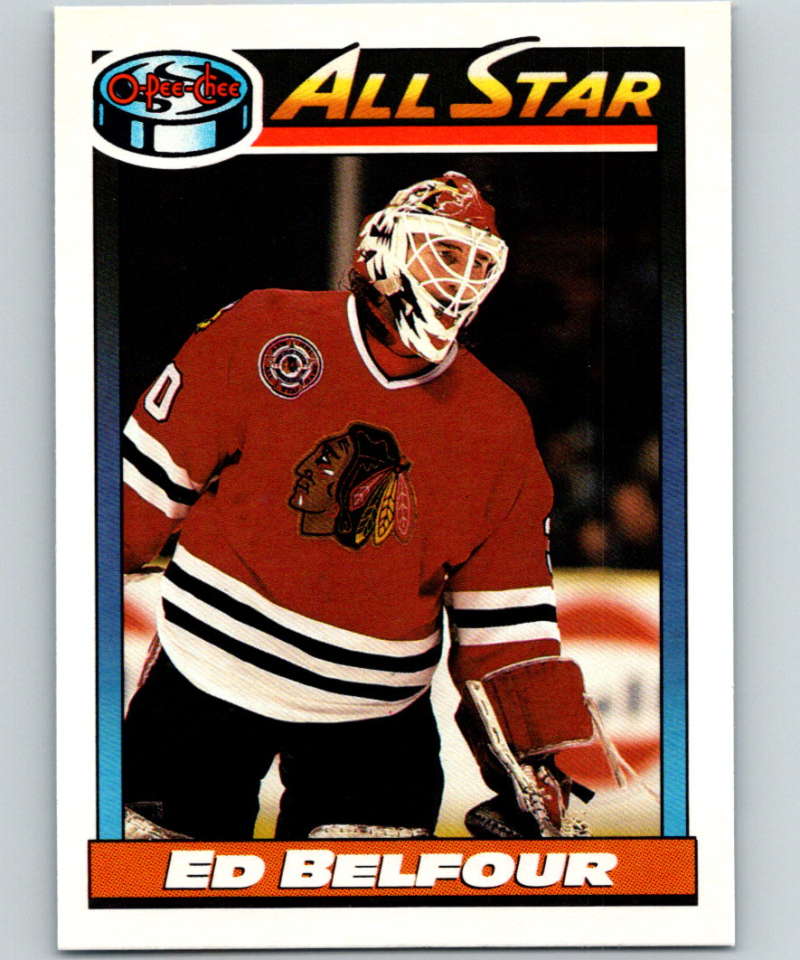 1991-92 O-Pee-Chee #263 Ed Belfour AS Mint Chicago Blackhawks