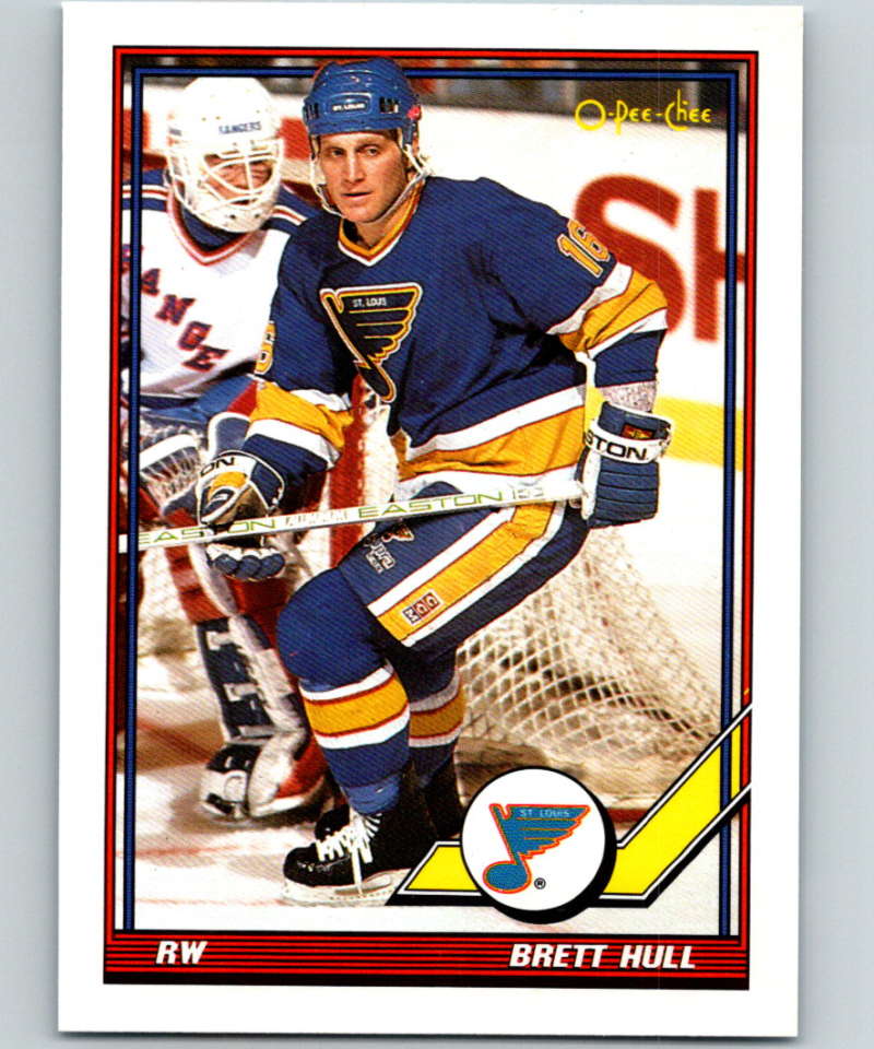 1991-92 O-Pee-Chee #303 Brett Hull Mint St. Louis Blues  Image 1