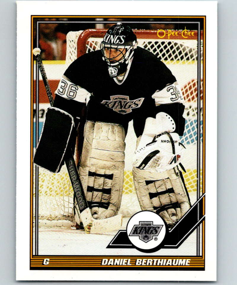 1991-92 O-Pee-Chee #313 Daniel Berthiaume Mint Los Angeles Kings  Image 1