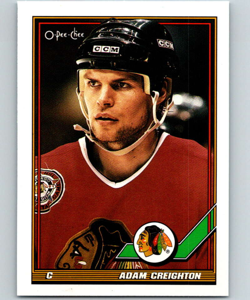 1991-92 O-Pee-Chee #314 Adam Creighton Mint Chicago Blackhawks  Image 1