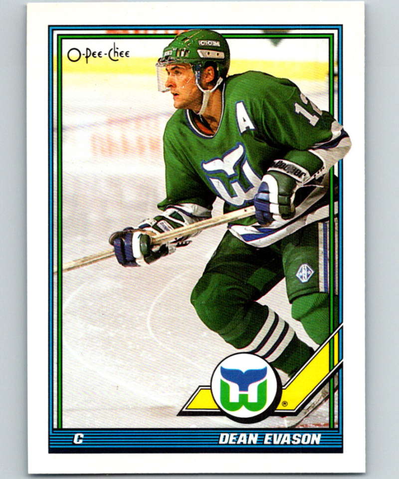 1991-92 O-Pee-Chee #325 Dean Evason Mint Hartford Whalers  Image 1